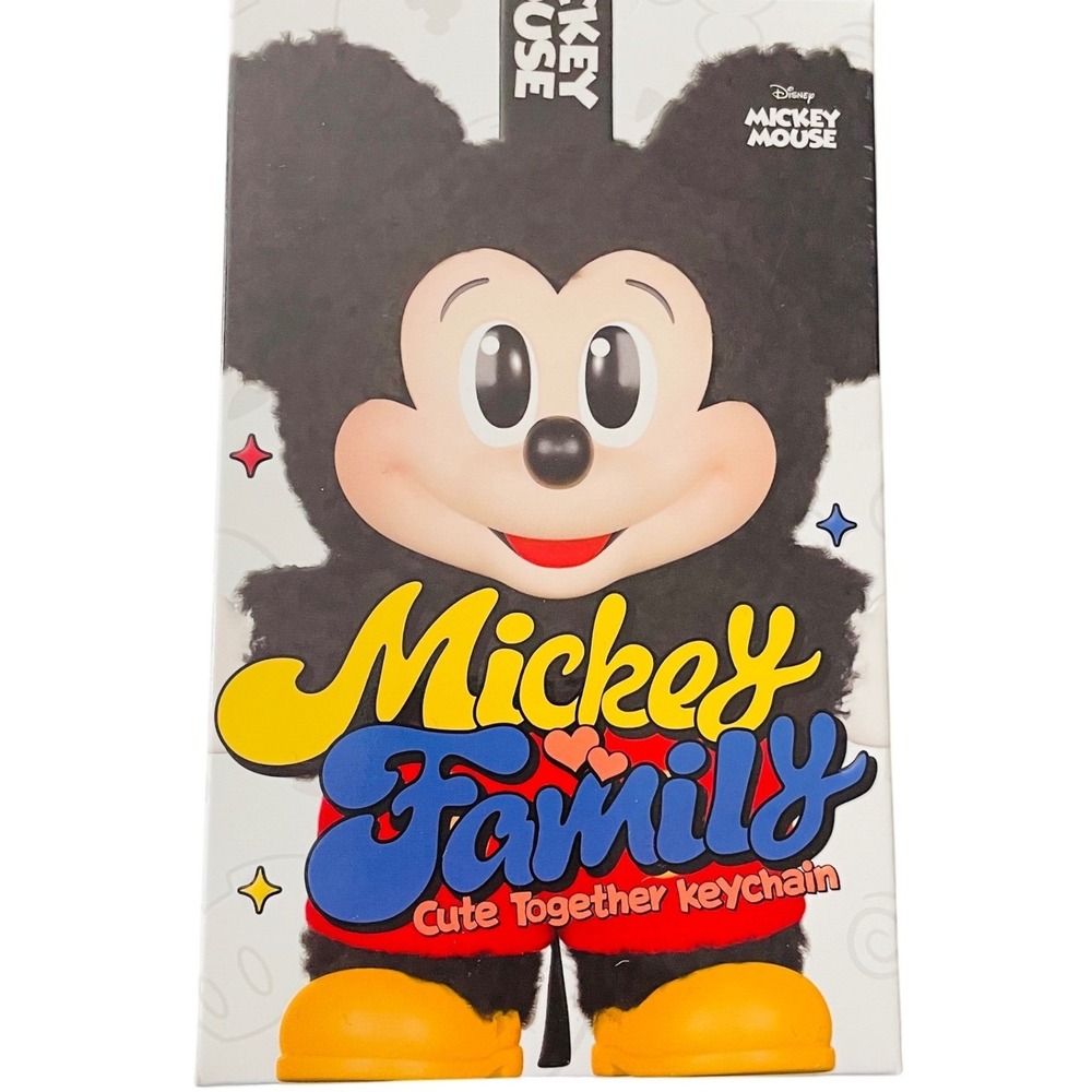 Pop Mart Disney Mickey Family Plush Keychain Blind Box Sealed fun Collectible